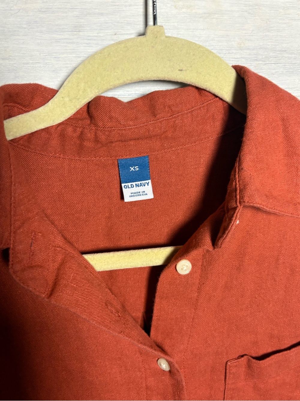 Old Navy Linen Blend Gingerspics Shirt Dress Flowy Effortless Lagenlook Vacation - Picture 8 of 10